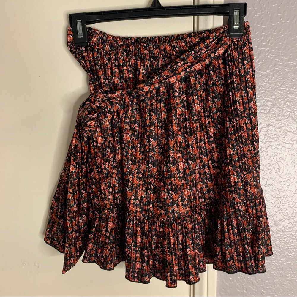 Zara floral flowy tie waist skirt Small / S - Picture 1 of 2